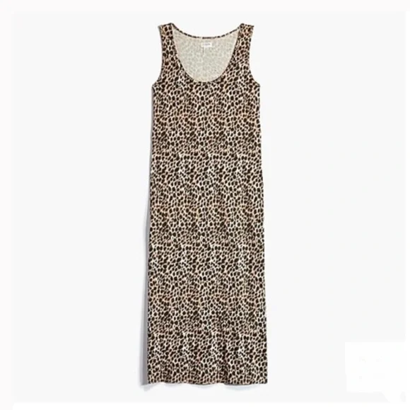 J. Crew Cheetah Print Sleevless Midi Dress - Picture 5 of 9